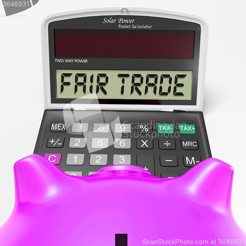 Image of Fair Trade Calculator Shows Ethical Products And Buying