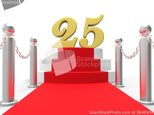 Image of Golden Twenty Five On Red Carpet Means Movie Anniversary Or Reme