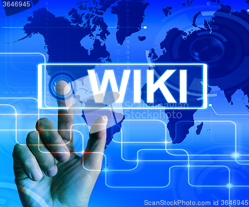 Image of Wiki Map Displays Internet Information and Encyclopaedia Website