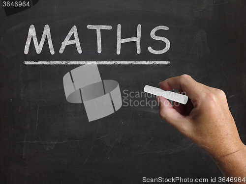 Image of Maths Blackboard Means Arithmetic Numbers And Calculations