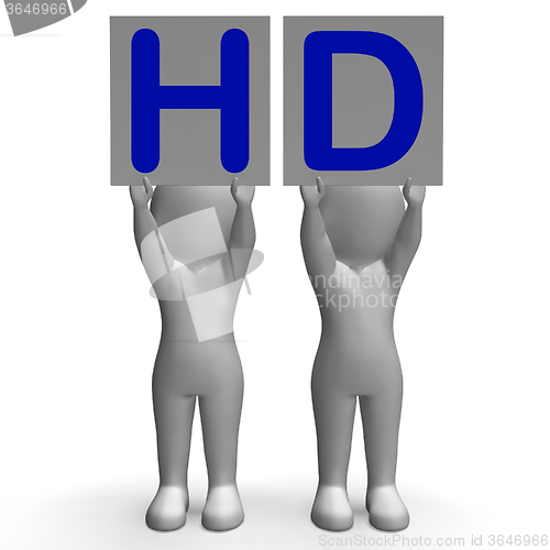 Image of HD Banners Mean High Definition Television Or High Resolution