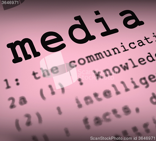 Image of Media Definition Shows Social Media Or Multimedia