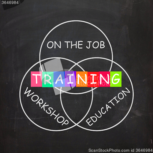 Image of Training on the Job or Educational Workshop Words