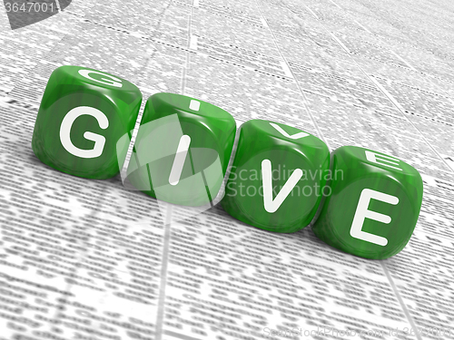 Image of Give Dice Mean Be Generous And Contribute