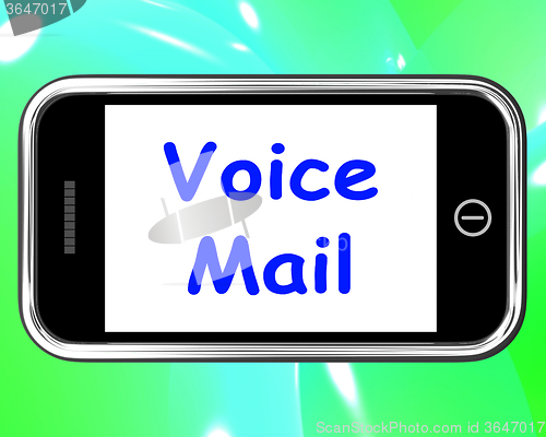 Image of Voice Mail On Phone Shows Talk To Leave Message