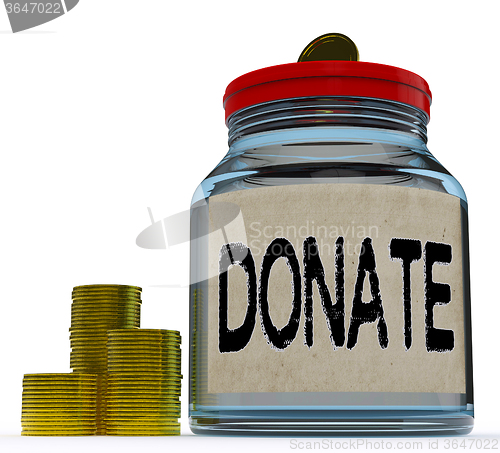 Image of Donate Jar Shows Fundraising Charity And Contributions