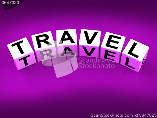 Image of Travel Blocks Show Traveling Touring and Trips