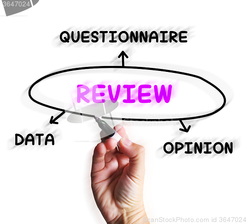 Image of Review Diagram Displays Data Questionnaire Or Opinion