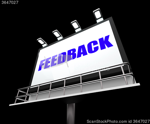 Image of Feedback Sign Represents Opinion Evaluation and Comment