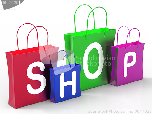 Image of Shopping Bags Show Retail Store and Buying