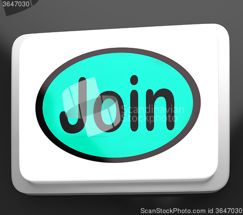 Image of Join Button Shows Subscribing Membership Or Registration