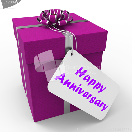 Image of Happy Anniversary Gift Shows Celebrating Years Of Marriage