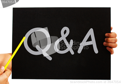 Image of Q&A Blackboard Means Questions Answers And Assistance