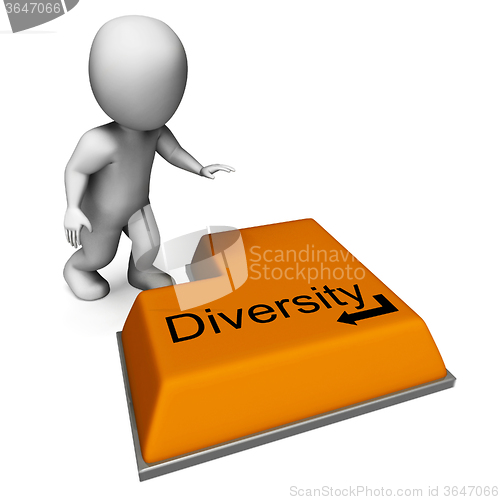 Image of Diversity Key Means Multi-Cultural Range Or Variance