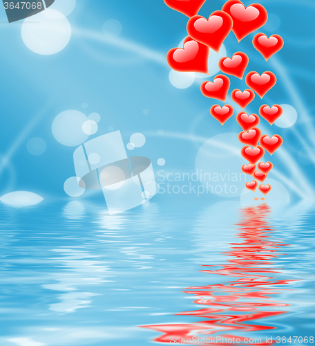 Image of Hearts On Sky Displays Romantic Freedom Or Peacefulness