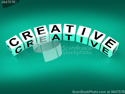 Image of Creative Blocks Mean Innovative Inventive and Imaginative