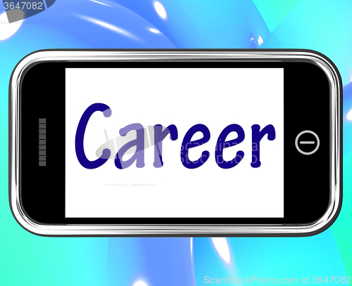 Image of Career Smartphone Means Internet Job Or Employment Search