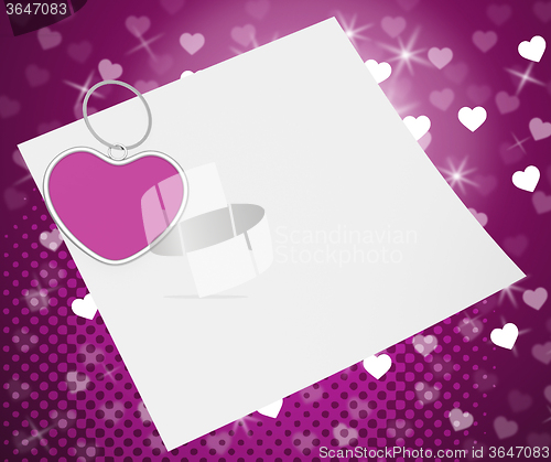 Image of Heart Clip On Note Shows Romantic Message Or Love Letter