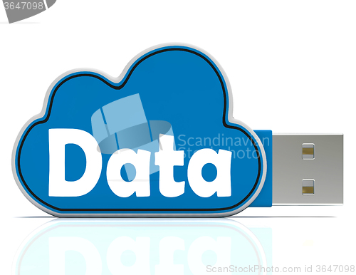 Image of Data Memory Stick Shows Backing Up To Cloud Storage