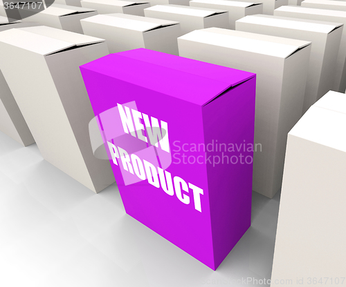 Image of New Product Box Indicates Newness and Advertisement