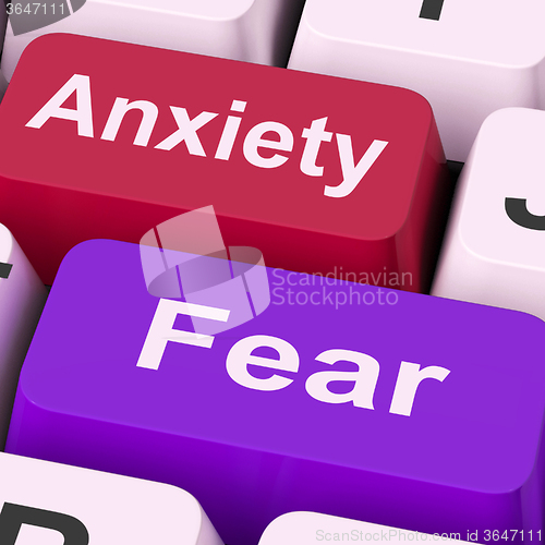 Image of Anxiety Fear Keys Means Anxious And Afraid