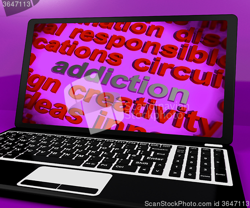 Image of Addiction Screen Means Obsession Enslavement Or Dependence