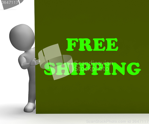 Image of Free Shipping Sign Means Shipping Charges Included