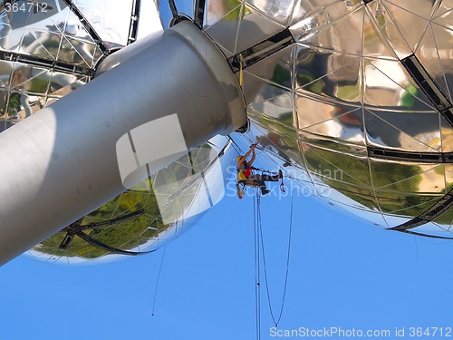 Image of Highrise construction worker.