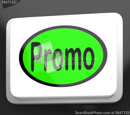 Image of Promo Button Shows Discount Reduction Or Save