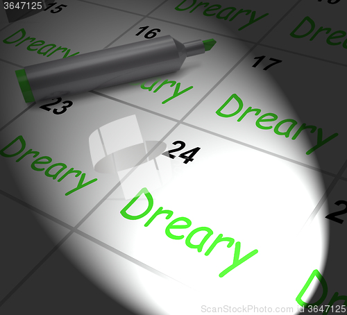 Image of Dreary Calendar Displays Monotonous Dull And Uneventful