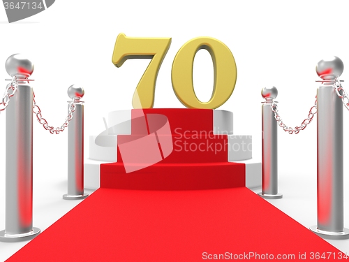 Image of Golden Seventy On Red Carpet Shows Celebrities Remembrance And R
