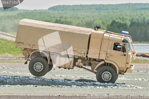 Image of Jump of Kamaz sport truck