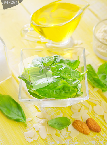 Image of ingredients for pesto sauce