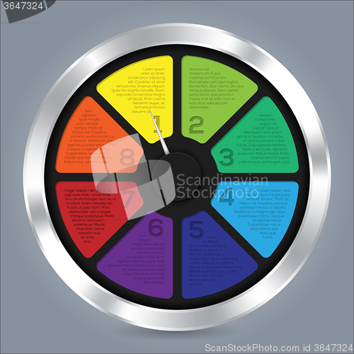 Image of Abstract infographic design with color wheel