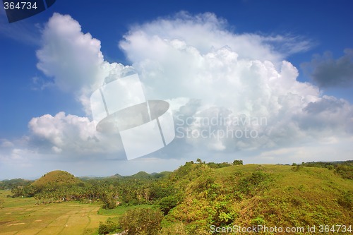 Image of Asian landscape with cloudscape