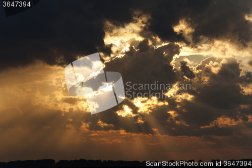 Image of the sky,  sunset  