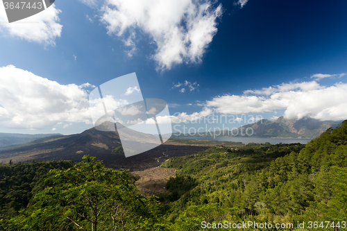 Image of Batur volcano and Agung mountain, Bali