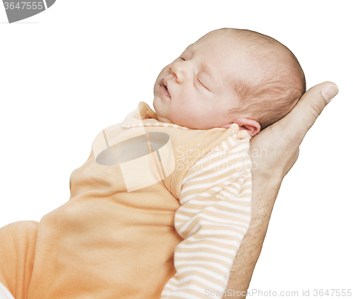 Image of sleeping baby isolated