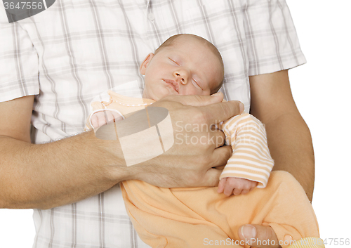 Image of Baby sleeping on the arm