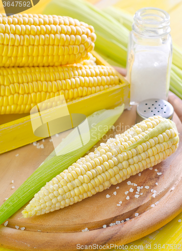 Image of boiled corn with salt