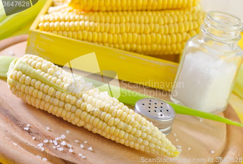 Image of boiled corn with salt