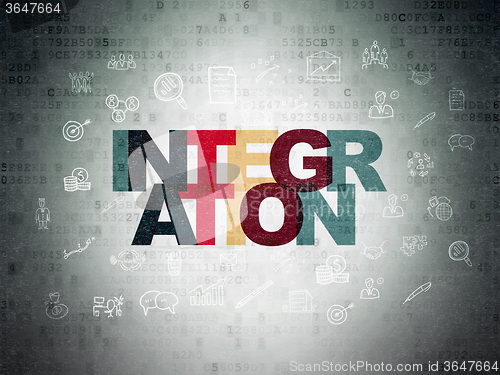 Image of Business concept: Integration on Digital Paper background