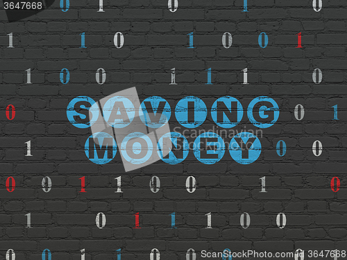Image of Finance concept: Saving Money on wall background