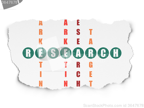 Image of Advertising concept: Research in Crossword Puzzle