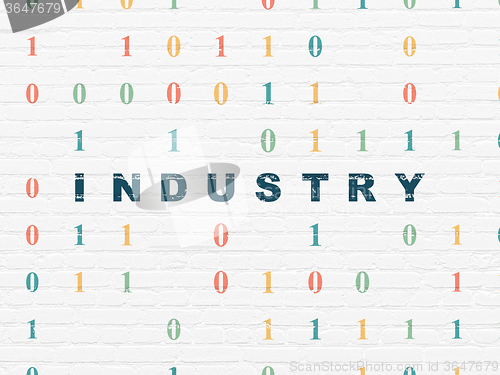 Image of Business concept: Industry on wall background