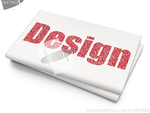 Image of Advertising concept: Design on Blank Newspaper background