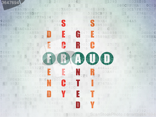 Image of Protection concept: Fraud in Crossword Puzzle