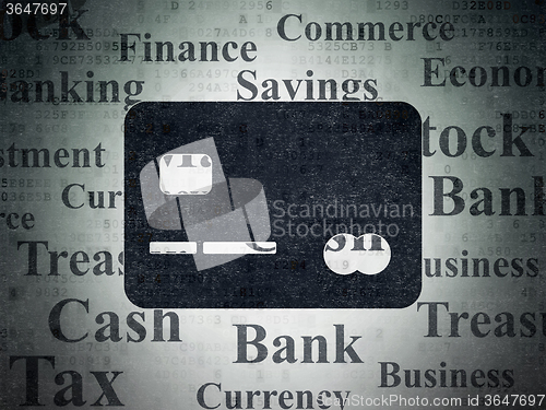 Image of Banking concept: Credit Card on Digital Paper background