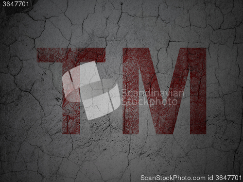 Image of Law concept: Trademark on grunge wall background