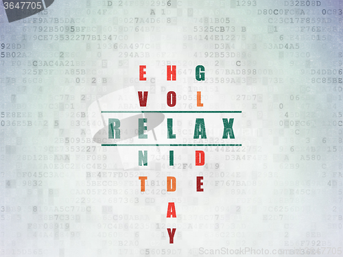 Image of Holiday concept: Relax in Crossword Puzzle